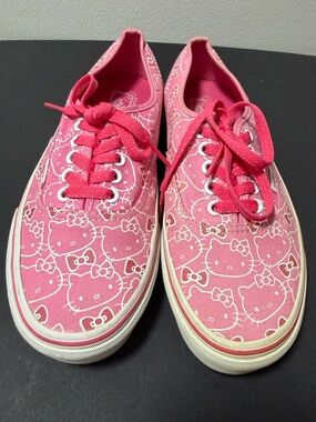 Vans Pink Hello Kitty Canvas Low-Top Sneakers